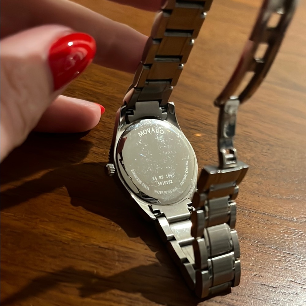 Movado Gentry Sport Black Dial Silver Watch - Picture 4 of 6